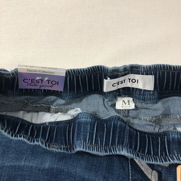 C'est Toi Mini blue jean denim skirt Medium M - Picture 10 of 11